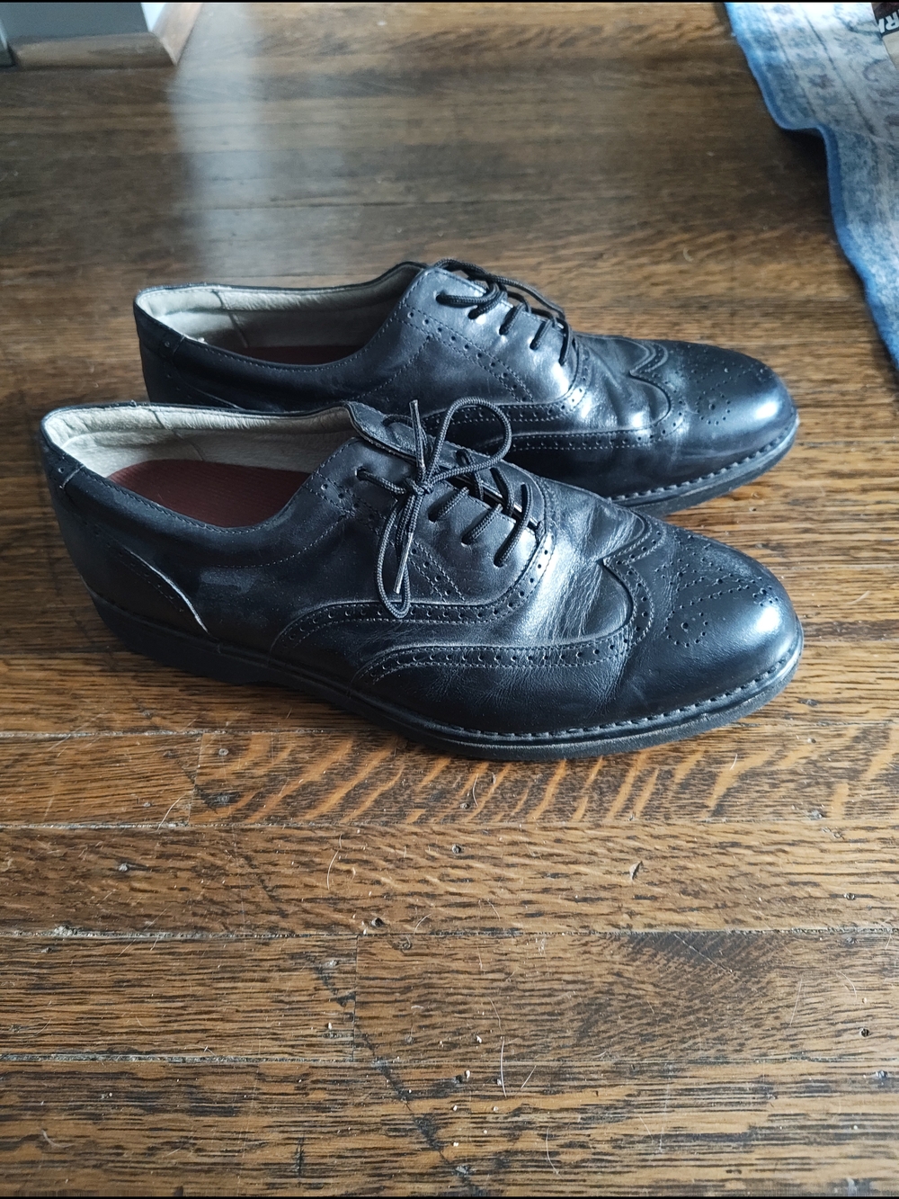 Rockport Black Men's Wingtip Derby Shoes